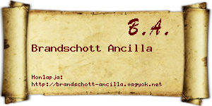 Brandschott Ancilla névjegykártya